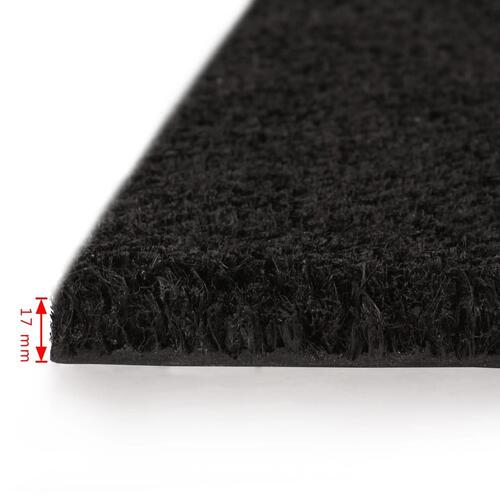 Dørmåtter 2 stk. coir 17 mm 40 x 60 cm sort