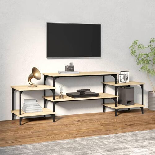 Tv-bord 157x35x52 cm konstrueret træ sonoma-eg