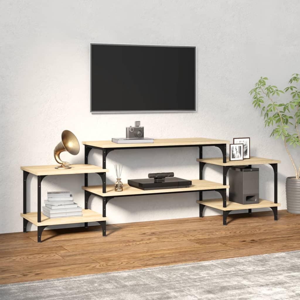 Tv-bord 157x35x52 cm konstrueret træ sonoma-eg