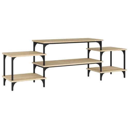 Tv-bord 157x35x52 cm konstrueret træ sonoma-eg