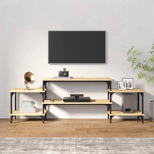 Tv-bord 157x35x52 cm konstrueret træ sonoma-eg