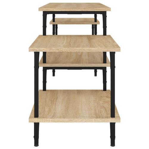 Tv-bord 157x35x52 cm konstrueret træ sonoma-eg