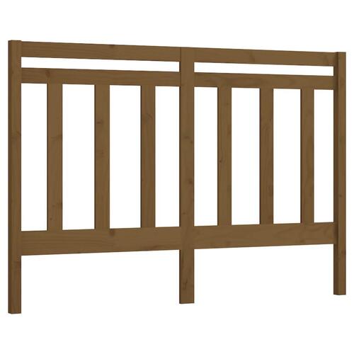 Sengegærde 126x4x100 cm massivt fyrretræ gyldenbrun