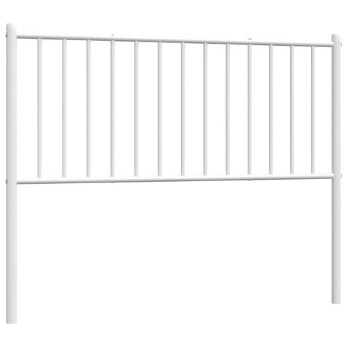 Sengegavl 107 cm metal hvid
