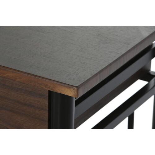 Spisebordsæt med 2 stole Brun Sort Metal Træ MDF 80 x 50 x 84 cm