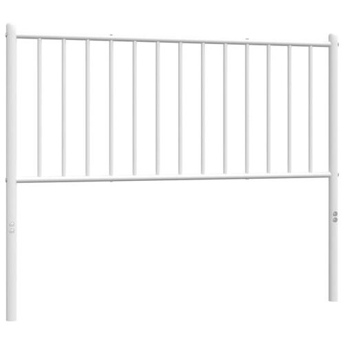 Sengegavl 107 cm metal hvid
