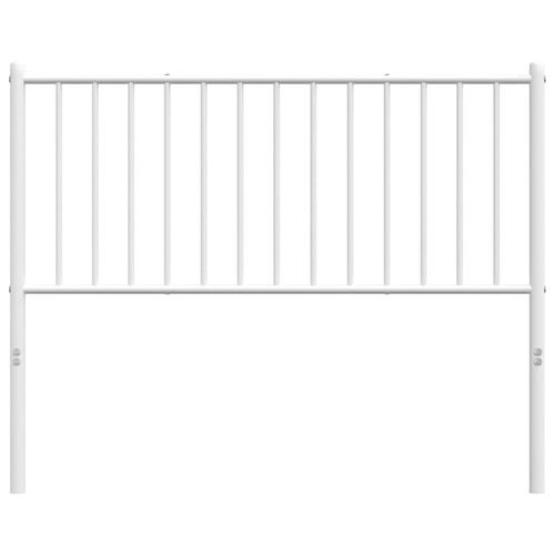 Sengegavl 107 cm metal hvid