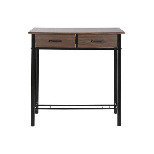 Spisebordsæt med 2 stole Brun Sort Metal Træ MDF 80 x 50 x 84 cm