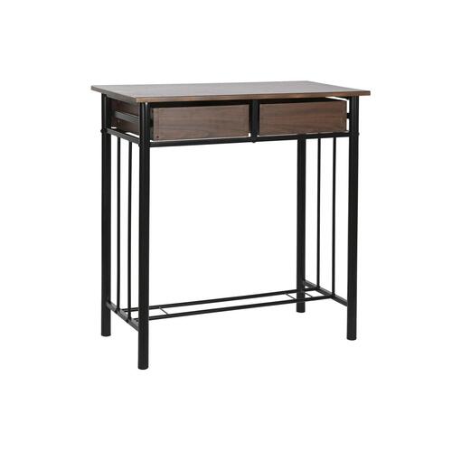 Spisebordsæt med 2 stole Brun Sort Metal Træ MDF 80 x 50 x 84 cm