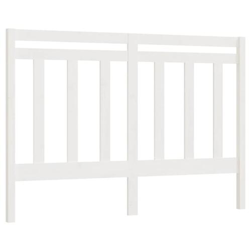 Sengegærde 141x4x100 cm massivt fyrretræ hvid