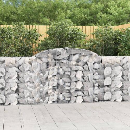 Buede gabionkurve 5 stk. 300x30x100/120 cm galvaniseret jern