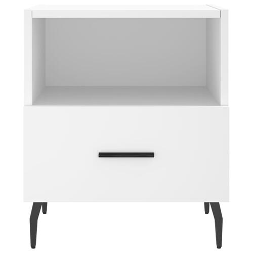 Sengeborde 2 stk. 40x35x47,5 cm konstrueret træ hvid