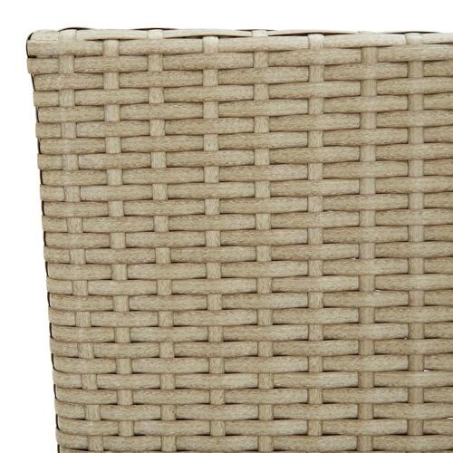 Spisebordsstole til haven 2 stk. polyrattan beige