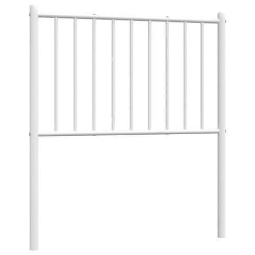 Sengegavl 80 cm metal hvid