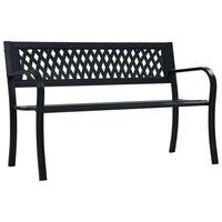 Havebænk 120 cm stål sort
