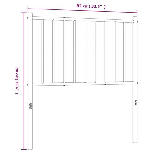 Sengegavl 80 cm metal hvid