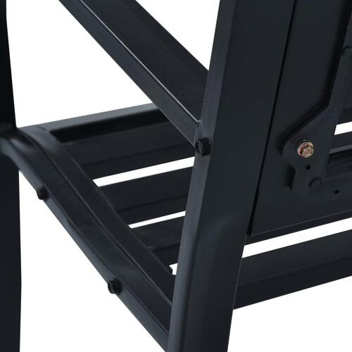 Havebænk 120 cm stål sort