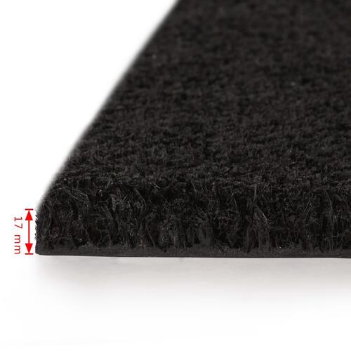 Dørmåtte coir 17 mm 190 x 200 cm sort