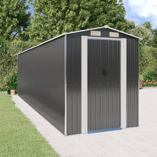 Haveskur 192x689x223 cm galvaniseret stål antracitgrå