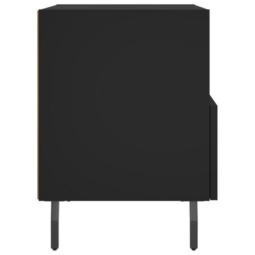 Sengeborde 2 stk. 40x35x47,5 cm konstrueret træ sort