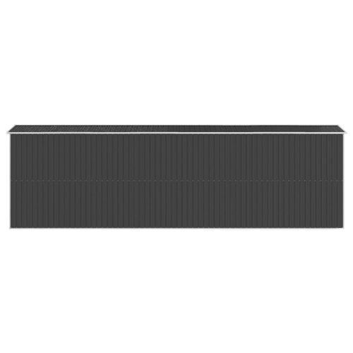 Haveskur 192x689x223 cm galvaniseret stål antracitgrå
