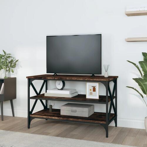 Tv-bord 80x40x50 cm konstrueret træ røget egetræsfarve