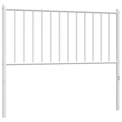 Sengegavl 100 cm metal hvid