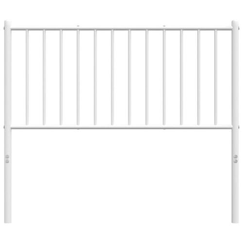 Sengegavl 100 cm metal hvid