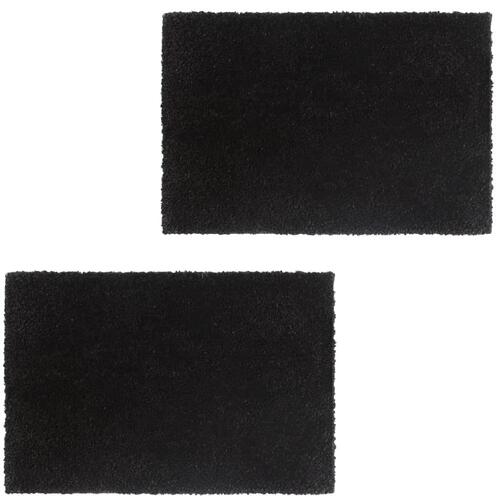 Dørmåtter 2 stk. coir 24 mm 50 x 80 cm sort