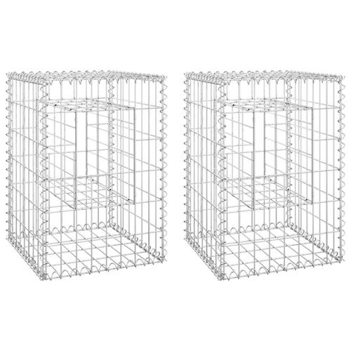 Gabionkurve 2 stk. 40x40x60 cm jern