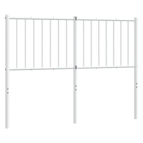 Sengegavl 120 cm metal hvid