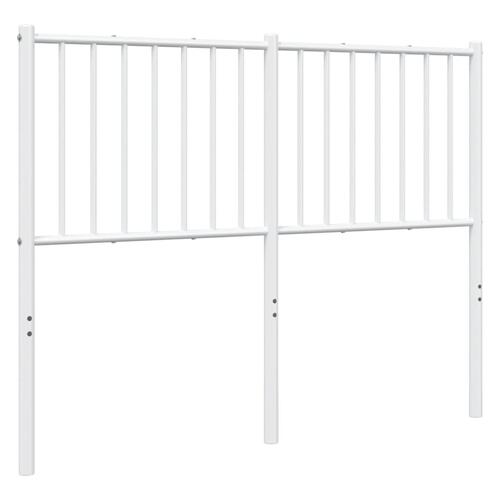 Sengegavl 120 cm metal hvid