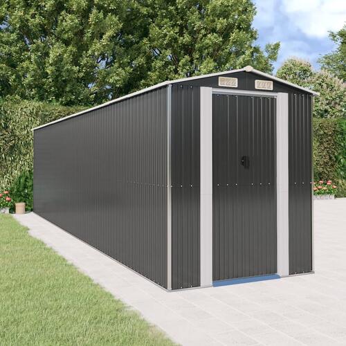 Haveskur 192x772x223 cm galvaniseret stål antracitgrå