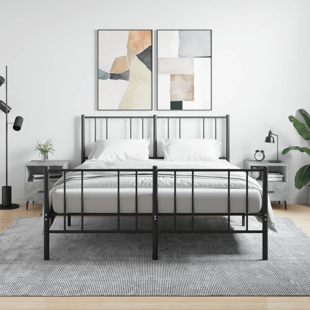 Sengeborde 2 stk. 40x35x47,5 cm konstrueret træ betongrå