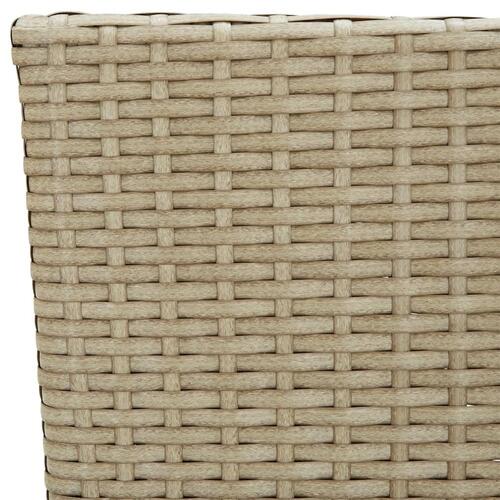 Spisebordsstole til haven 4 stk. polyrattan beige