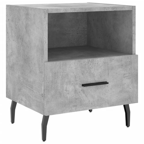 Sengeborde 2 stk. 40x35x47,5 cm konstrueret træ betongrå