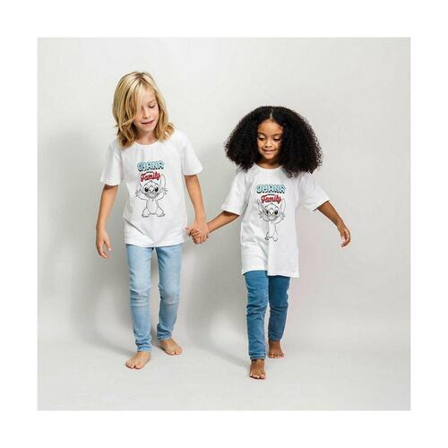 Kortærmet T-shirt Stitch Hvid 6 år