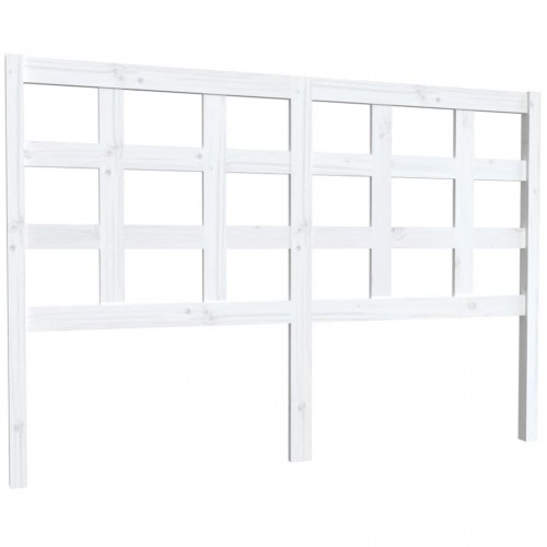 Sengegærde 145,5x4x100 cm massivt fyrretræ hvid