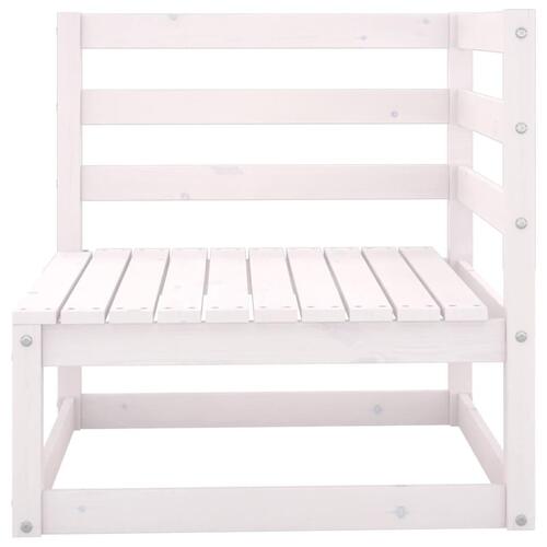 2-personers havesofa m. hynder massivt fyrretræ hvid