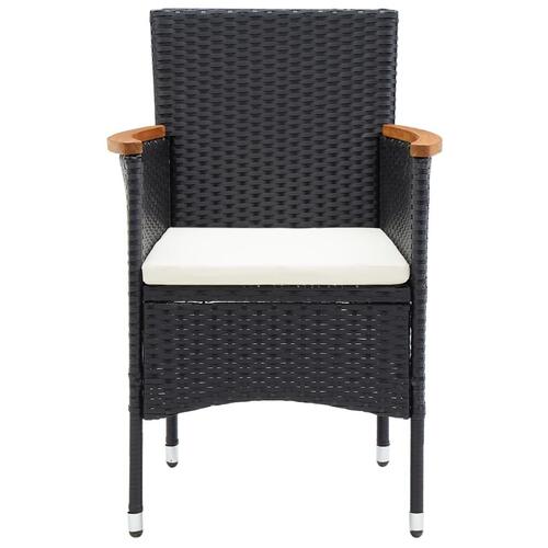 Havestole 4 stk. polyrattan sort