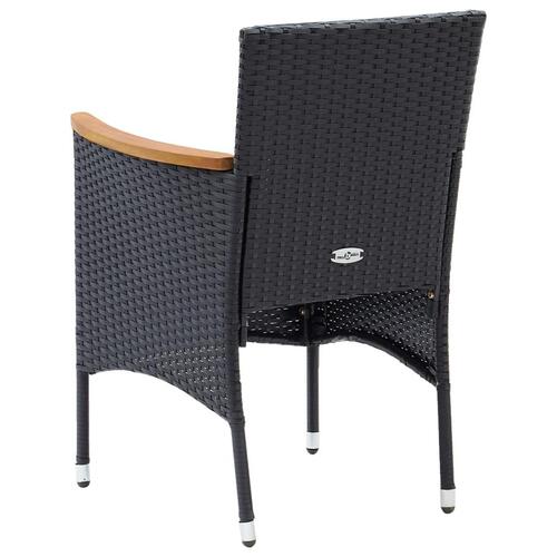 Havestole 4 stk. polyrattan sort