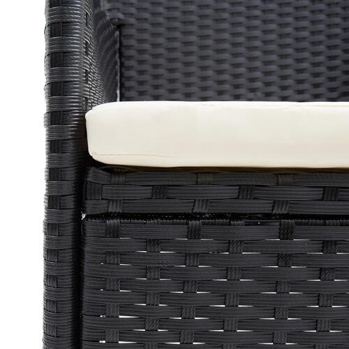 Havestole 4 stk. polyrattan sort
