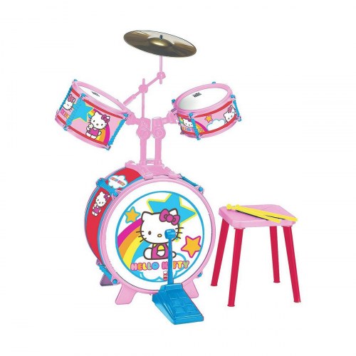 Legetøjstrommesæt Hello Kitty - plastik, med stol