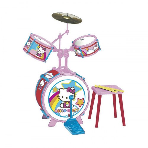 Legetøjstrommesæt Hello Kitty - plastik, med stol