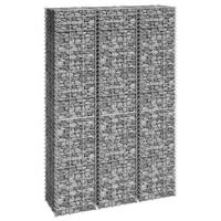 Gabion-højbede 3 stk. 30x30x150 cm jern