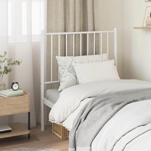 Sengegavl 75 cm metal hvid