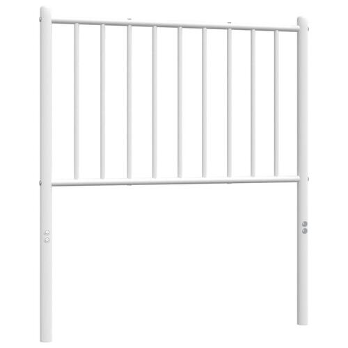 Sengegavl 75 cm metal hvid