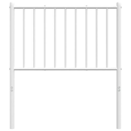 Sengegavl 75 cm metal hvid