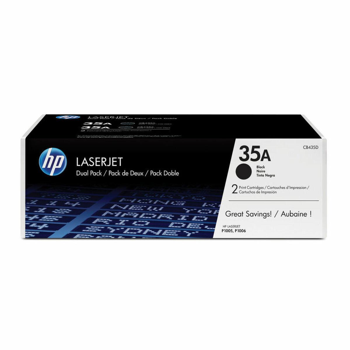 Toner HP CB435AD Sort (2 enheder)