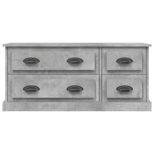 Tv-bord 100x35,5x45 cm konstrueret træ betongrå